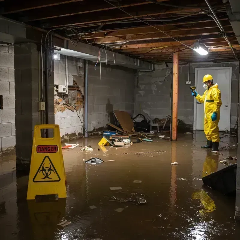 Flooded Basement Electrical Hazard in Montgomery County, KY Property